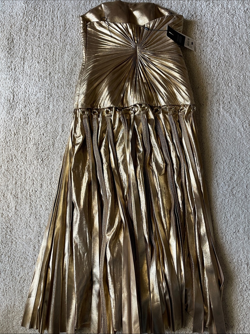 ACLER Fintry Gold Strapless Maxi Dress - Picture 9 of 12